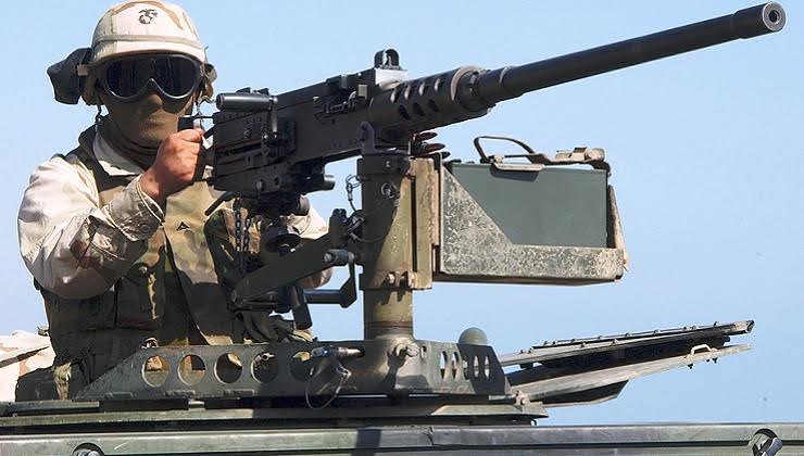 US Marines Pierce Tanks with M2 .50 Machine Guns