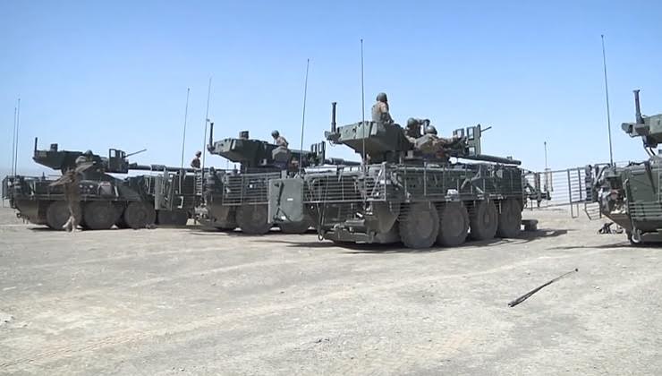 The Most Powerful US Wheeled “Tank”: M1128 Stryker in Action
