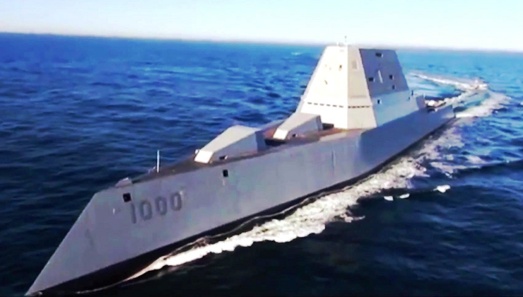 Worlds most Feared Naval Ship US Navy Zumwalt Class begins Sea Trials