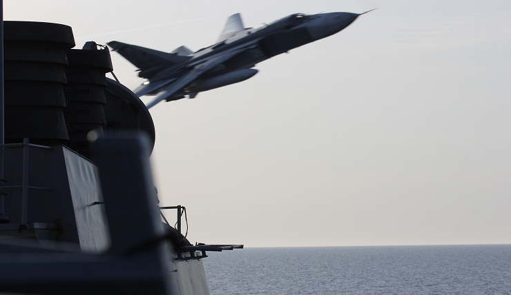 U.S. Navy Ship Encounters aggressive Russian Aircraft in Baltic Sea