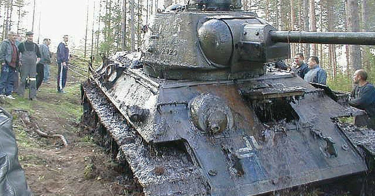 World War 2 Tank Pulled From Bog After 60 years