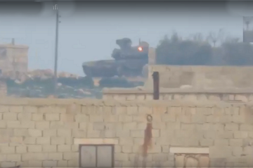 TOW Anti Tank Missile Attack on a T-90 Tank ( Video )
