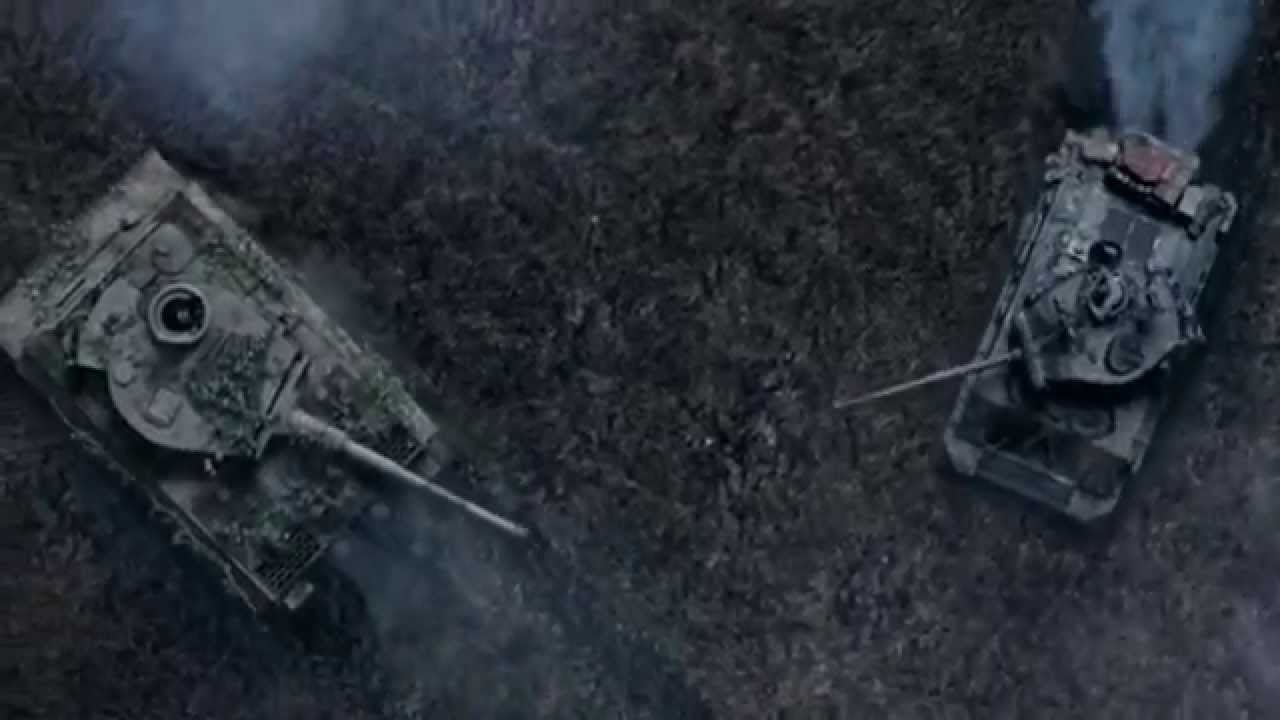 War Movie Scene Sherman VS Tiger from Film Fury The Military Channel
