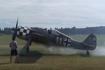 Iconic WW2 German Aircraft:  Focke Wulf 190 at Breitscheid Airshow. ( Video )