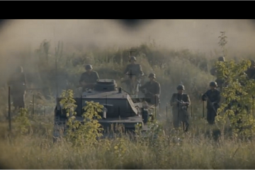 War Movie Scene:  German Tanks Scene from the Brest Fortress