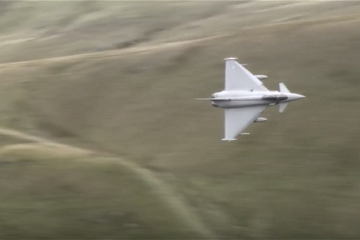 Great Sounding Typhoons Flying through the Mach Loop in Wales.