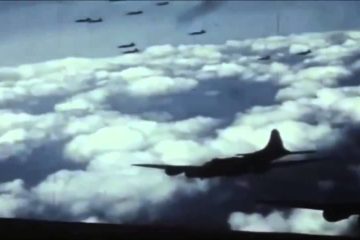 World War 2 Air War Combat Footage in Color  ( Video )