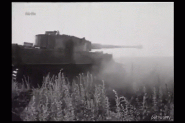 Rare Footage of a German Heavy Panzerkampfwagen (TIGER)  Firing its 88mm Gun