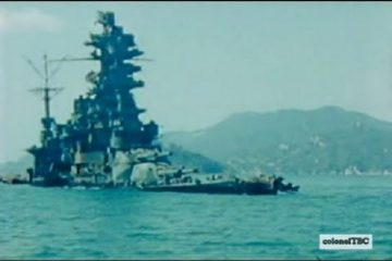 Wreck of the Japanese Battleship Hyuga in Kure 1946 (Video)