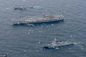 High Alert: 3 U.S. Aircraft Carriers Lead Naval Drill aimed at N. Korea (Video)