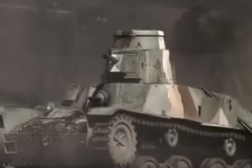 War Movie Scene: Japanese Light tank Vs American Medium Tank : The Pacific