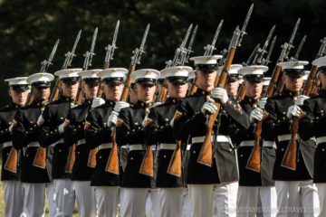 Watch the Amazing US Marine Corps Silent Drill Platoon Perform at the Sunset Parade