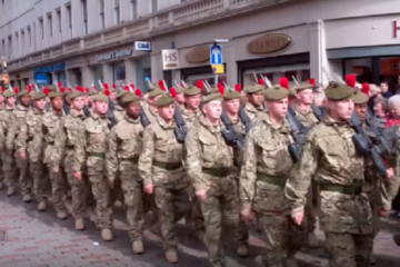 Scots Black Watch Homecoming Parade Dundee Scotland