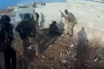 Killed in Combat: Al-Nusra Militants in Chaotic Urban Warfare in Syria (Helcam Footage)