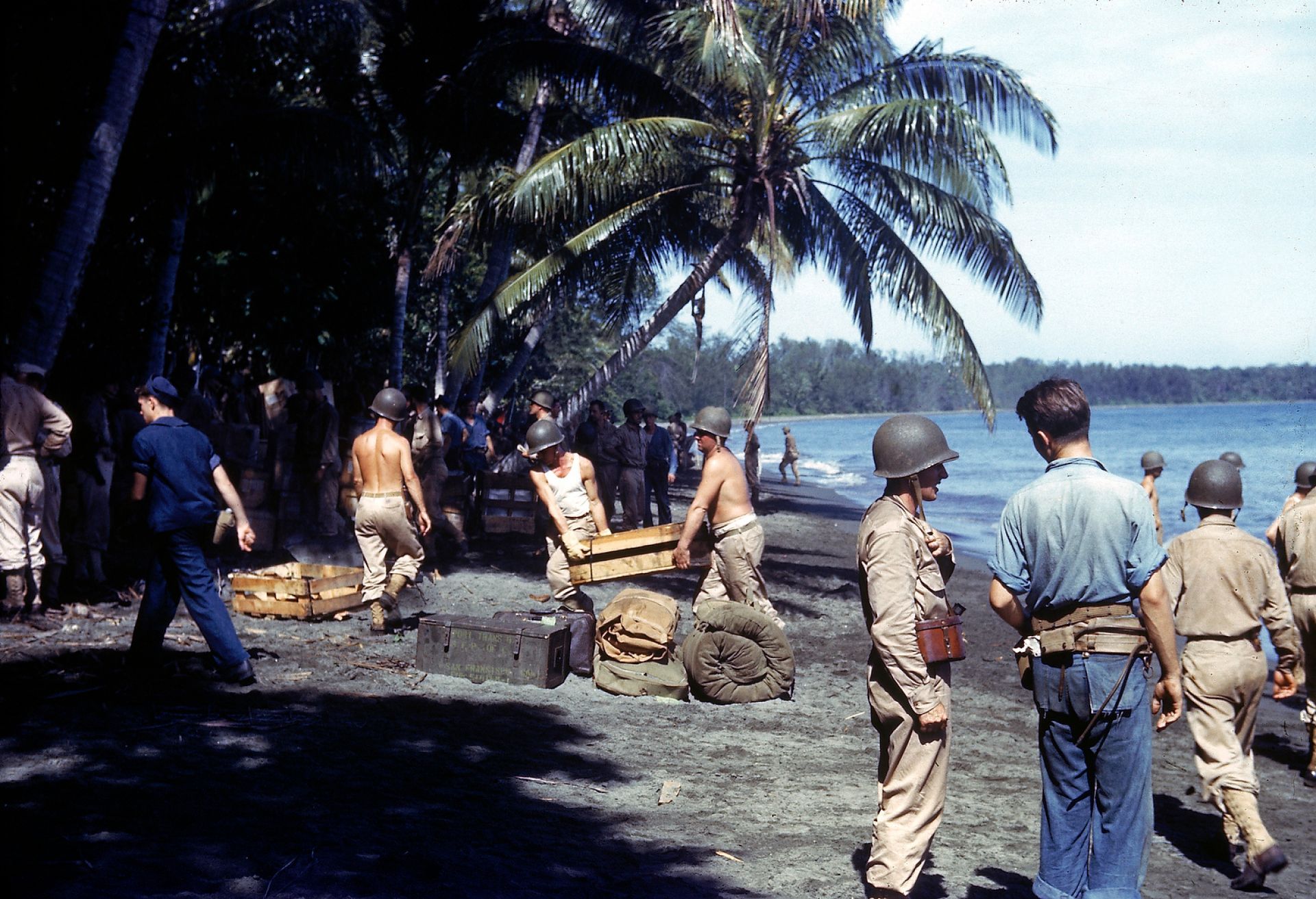 Rare Colour Film from the Invasion of the Mariana Islands WW2 The