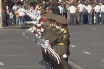 Here is an Armenian Military Parade with excellent Arms Drill