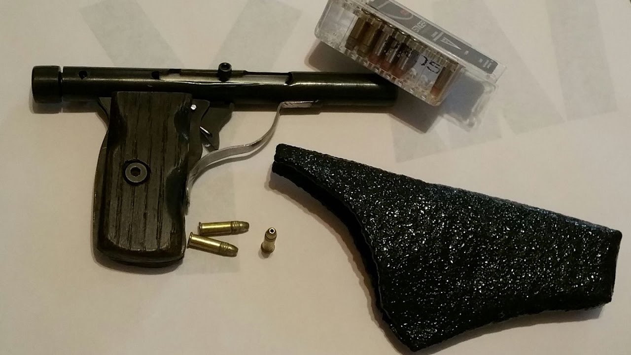 Homemade Gun .22 Pistol with Safety and Trigger, DIY Gun, Zip Gun The