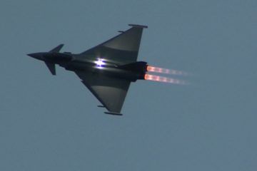 September 2016 the RAF Typhoon Evening display at the Scottish International Airshow