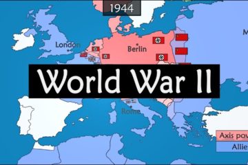 World War II - origins, events and consequences summarized on a map