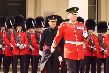 Inspection .1 st Battalion Irish Guards