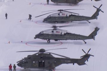 President Trump Landing in Davos/Switzerland