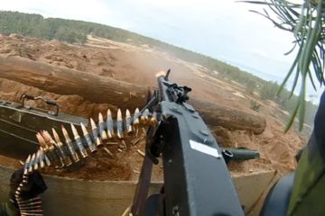 Swedish Army Helmet Cam of MG3 Machine Gunner – Heavy Intense Live Fire Exercise