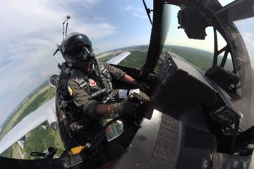 A 10 Demo Team practices for Wings Over Whiteman AirShow