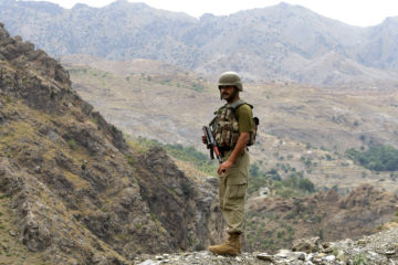 A remote army outpost at the Afghan-Pakistan border