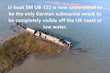 Drone Video : WW1 German Submarine U-122 Wreck off coast of UK