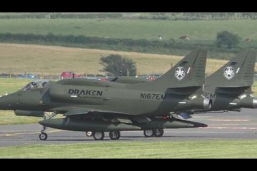 *Rare* 2 Draken Douglas A4N Skyhawks at Prestwick Airport