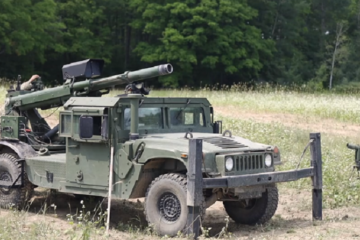 U.S National Guard Live Fires Hawkeye -105mm Mobile Weapon System