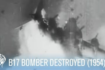 Incredible Footage of B17 Bomber Destroyed by Nike Missile (1954)