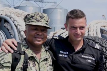 Members of the U.S. Navy tour Bulgarian & Romanian Ships during Sea Breeze 2019