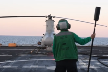 US Navy – USS Milwaukee Fire Scout Flight Operations