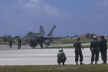 Watch : U.S. Marines Launch and rearm F/A-18C Hornets – Video