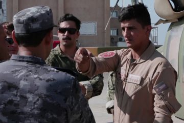 U.S. Navy Sailors with Task Force 56 and Jordanian Frogmen conducted bilateral helocast operations for floating mine response training in support of Exercise Eager Lion 2019.