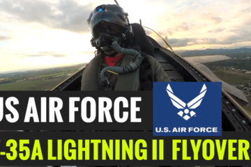 F 35 Demo Team Pilot Flies over Oregon International Airshow
