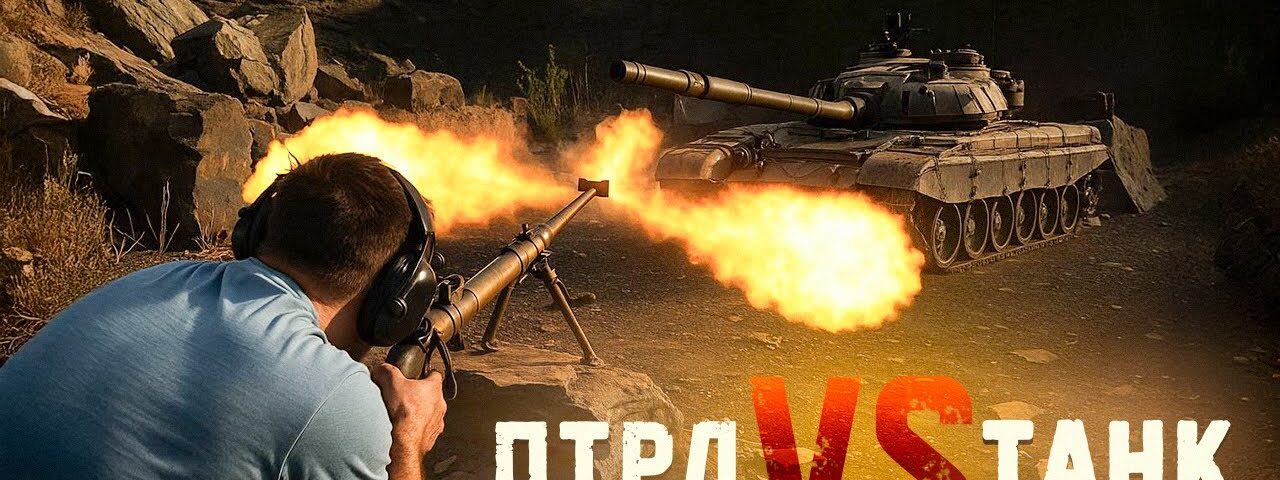 Old Soviet rifle 14.5 callibre vs modern tank.