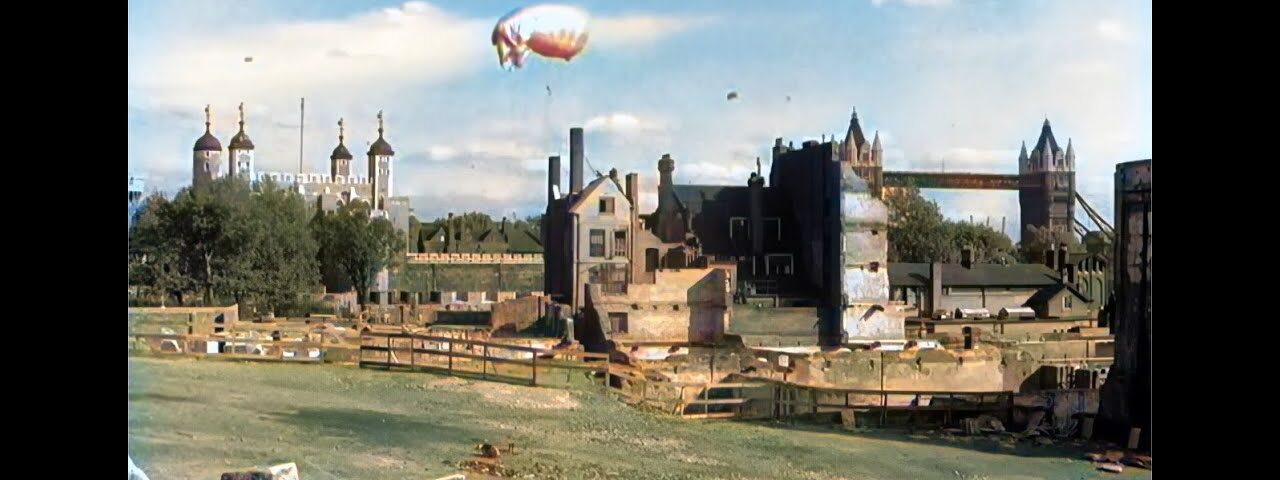 Extremely rare, spectacular film about London during WW-II in color [A.I. enhanced & colorized]