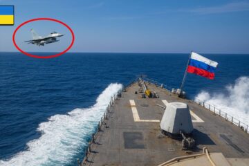 Ukrainian Fighter Jet Flies TOO CLOSE to Russian Navy Destroyer – BIG MISTAKE