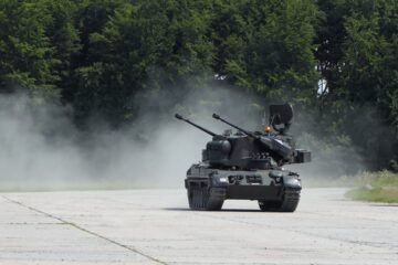 Anti-Aircraft Tank GEPARD Fights Drones