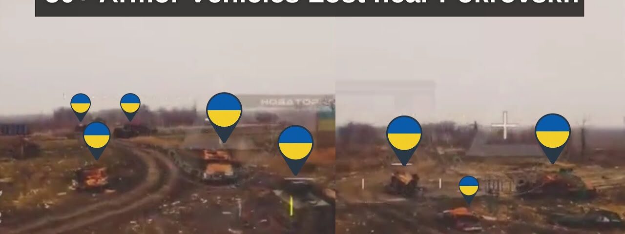 Ukrainian Forces Lost 50+ Armored Vehicles Near Pokrovsk!!