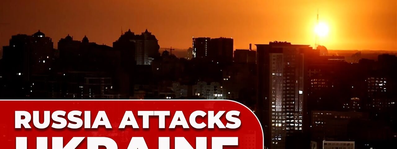 FIREBALLS light up KYIV’S SKY during fierce RUSSIAN ATTACK