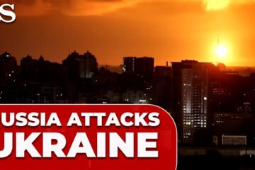 FIREBALLS light up KYIV’S SKY during fierce RUSSIAN ATTACK