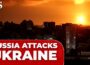 FIREBALLS light up KYIV’S SKY during fierce RUSSIAN ATTACK