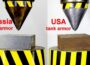 HYDRAULIC PRESS VS TANK ARMOR US AND RUSSIA