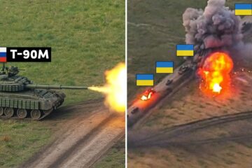 T-90M single-handedly destroyed Ukrainian column head-on. How it really worked out